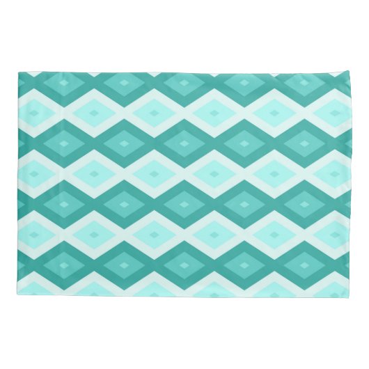 Housse D'oreillers Turquoise diamond pattern (Dos)