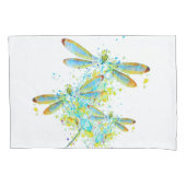 Housse D'oreillers Turquoise éclaboussure de libellule (devant)