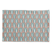 Housse D'oreillers Turquoise et cuivre (Dos)