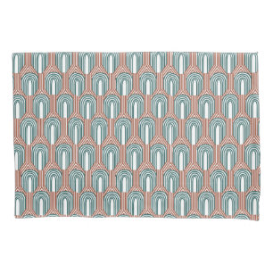 Housse D'oreillers Turquoise et cuivre