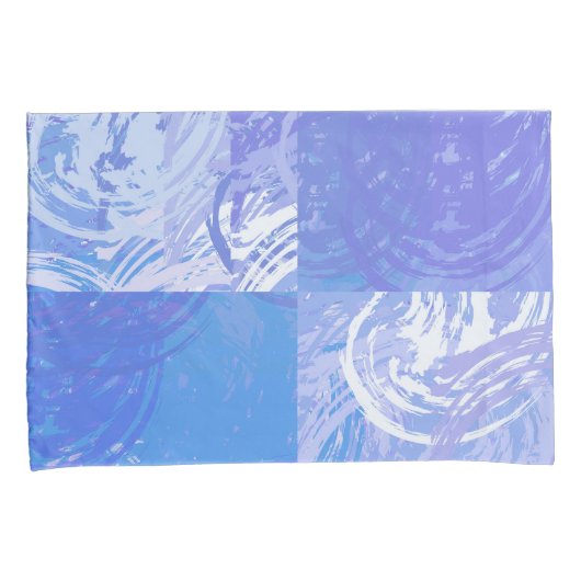 Housse D'oreillers Turquoise et violet Abstrait (devant-Droit)