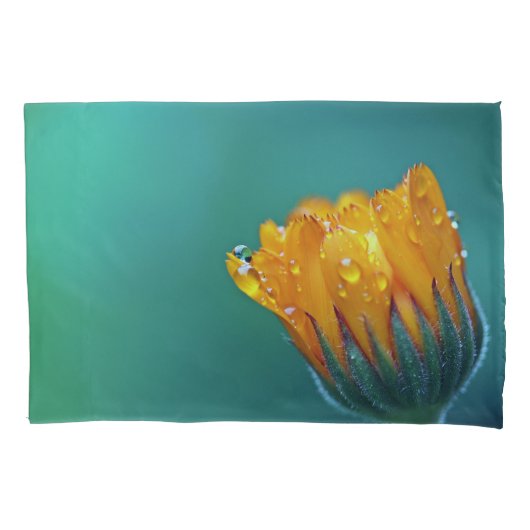 Housse D'oreillers Turquoise Floral Marigold (devant)