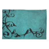 Housse D'oreillers Turquoise Lovebirds Pillowcase personnalisé (Dos)