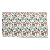 Housse D'oreillers Turquoise Rust Sage Vert Feuilles Brown Automne (Dos-gauche)