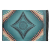 Housse D'oreillers Turquoise Sunburst de Navajo Peach (Dos)
