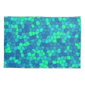 Housse D'oreillers Turquoise Vert Cyan Bleu Motif (Dos)