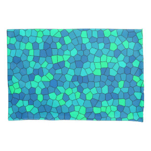 Housse D'oreillers Turquoise Vert Cyan Bleu Motif