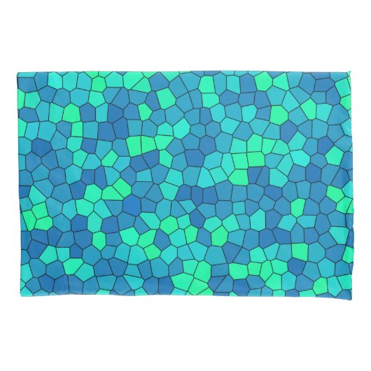 Housse D'oreillers Turquoise Vert Cyan Bleu Motif (devant)