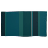 Housse D'oreillers Turquoises bandes (devant-gauche)
