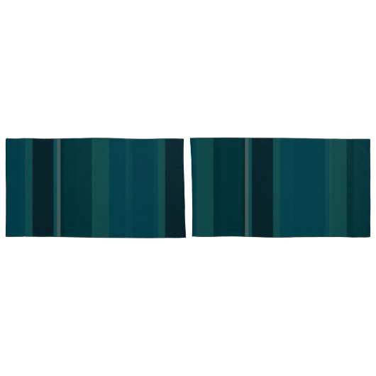 Housse D'oreillers Turquoises bandes (Dos-Set)