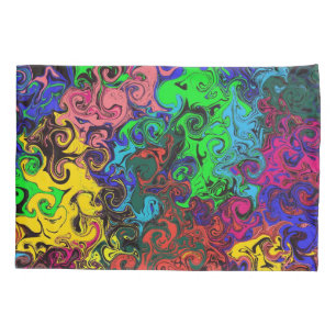Housse D'oreillers Twirlers colorés Abstraits /