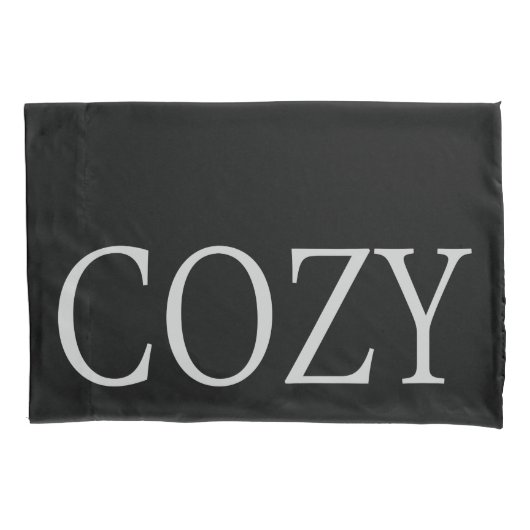 HOUSSE D'OREILLERS TYPOGRAPHIE COSY VACANCES COUSSIN COQUE (devant)