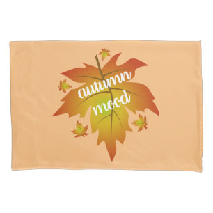 Housse D'oreillers Typographie de l'humeur d'automne feuille d'érable