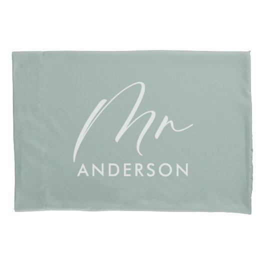 Housse D'oreillers Typographie moderne élégant script m cadeau coussi (devant-gauche)