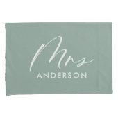 Housse D'oreillers Typographie moderne élégant script m cadeau coussi (devant-Droit)