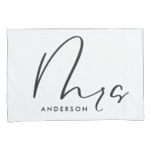 Housse D'oreillers Typographie moderne élégant script m mrs cadeau (devant-Droit)