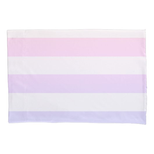 Housse D'oreillers Ulra violet et rose pastel rayures (devant)