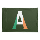 Housse D'oreillers Un monogramme superposé sur le drapeau irlandais p (Dos)