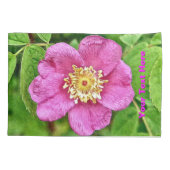 Housse D'oreillers Un Rose sauvage (Dos)