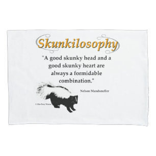 Housse D'oreillers Une bonne tête de skunky et un bon coeur de skunky