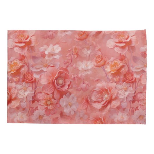 Housse D'oreillers Une teinte douce, rose-orange appelée Peach Fuzz (Dos)