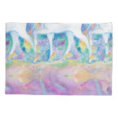 Housse D'oreillers Unicornes aquarelle (Dos)