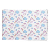 Housse D'oreillers Unicornes Et Nuages (Dos)