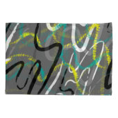 Housse D'oreillers Urbain Abstrait : Grunge Wave Lines. (Dos)