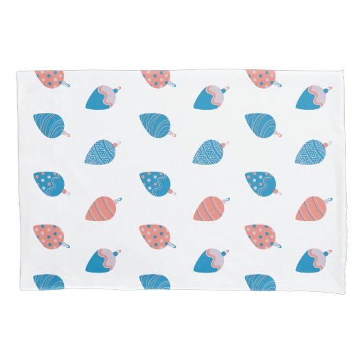 Housse D'oreillers Vacances Noël Ornements Motif Baubles (devant)