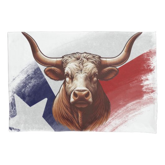 Housse D'oreillers Vache longhorne du Texas (devant)