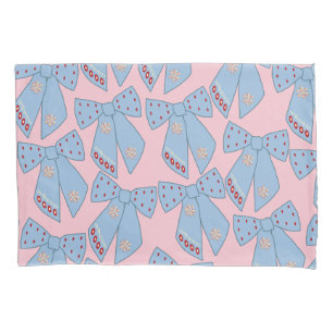 Housse D'oreillers Vaches Roses Et Bleues