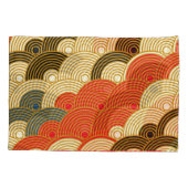 Housse D'oreillers Vagues à échelles japonaises : Or rouge. (Dos)