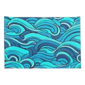 Housse D'oreillers Vagues d'eau de l'océan bleu turquoise abstrait | (Dos-Droit)
