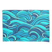 Housse D'oreillers Vagues d'eau de l'océan bleu turquoise abstrait | (devant-gauche)
