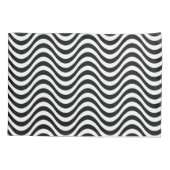 Housse D'oreillers Vagues noires et blanches (Dos)