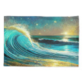 Housse D'oreillers Vagues océaniques clignantes (Dos)