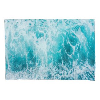 Housse D'oreillers Vagues tropicales de l'océan bleu