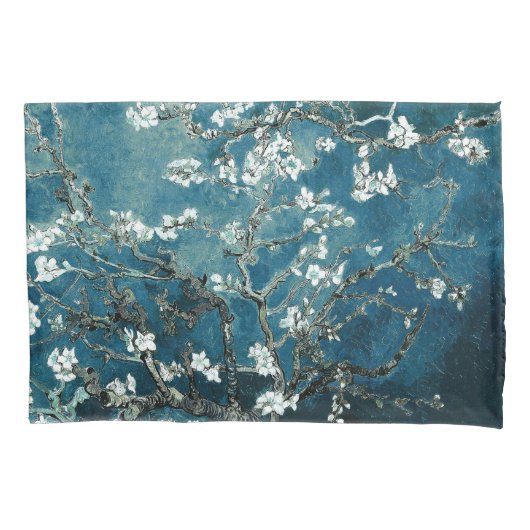 Housse D'oreillers Van Gogh Almond Blossoms : Turquoise foncé (devant)