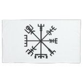 Housse D'oreillers Vegvísir (Viking Compass) (devant-gauche)