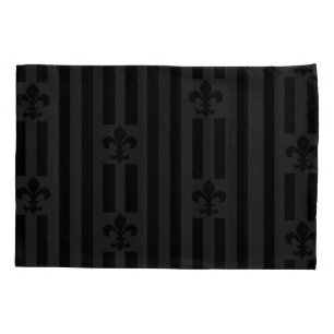 Housse D'oreillers Velours noir réversible