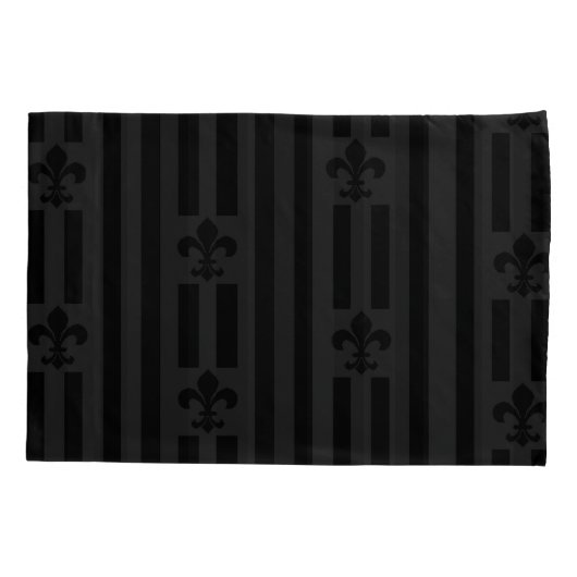 Housse D'oreillers Velours noir réversible (Dos)