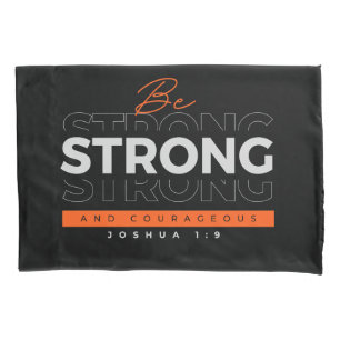Housse D'oreillers Verbe biblique Joshua 1:9 Pillowcase