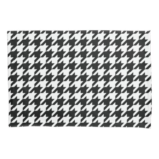 Housse D'oreillers Vérification de la position de base en noir et bla (devant)