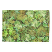 Housse D'oreillers Vert anglais Ivy Nature Motif d'aquarelle (Dos)