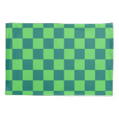 Housse D'oreillers Vert bleu À damiers En vichy Motif (Dos)