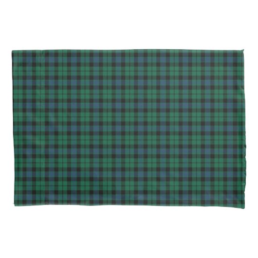 Housse D'oreillers Vert et bleu MacKay Clan Scottish Tartan (devant)