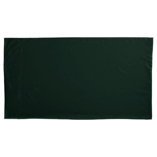 Housse D'oreillers Vert foncé uni couleur pleine (devant)