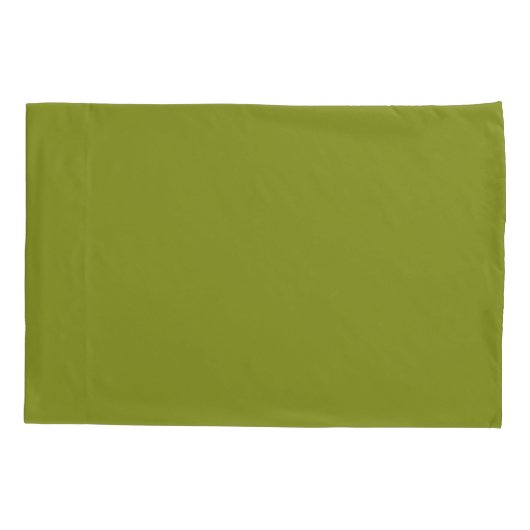 Housse D'oreillers Vert olive uni (Dos)