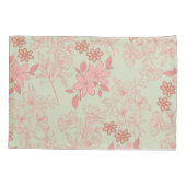 Housse D'oreillers Vert rose rétro Y2K les années 70 Fleur Motif (Dos)