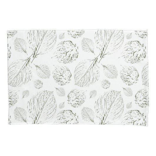 Housse D'oreillers Vert Simple texturé feuille motif moderne (devant-gauche)